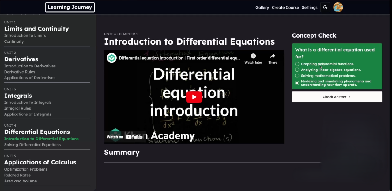 AI-Generated Course Structure